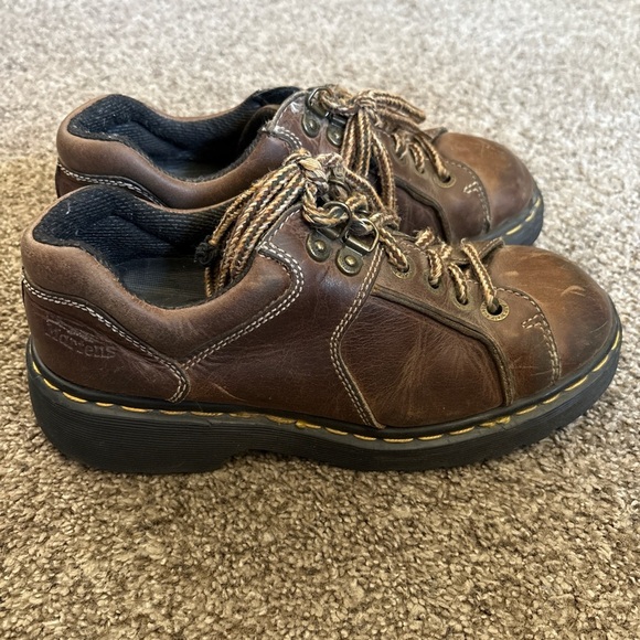 Dr. Martens 80s Vintage 9351 Brown Leather Platform Shoes - Picture 1 of 8